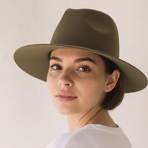 Janessa Leone Hayden Wool Hat Gray Women's Large